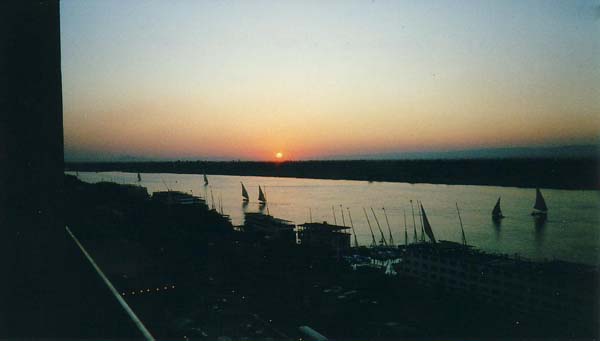 Sunset over the Nile.